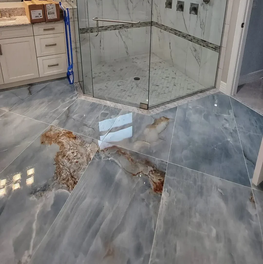 Modern of a high-end interior showing premium flooring details