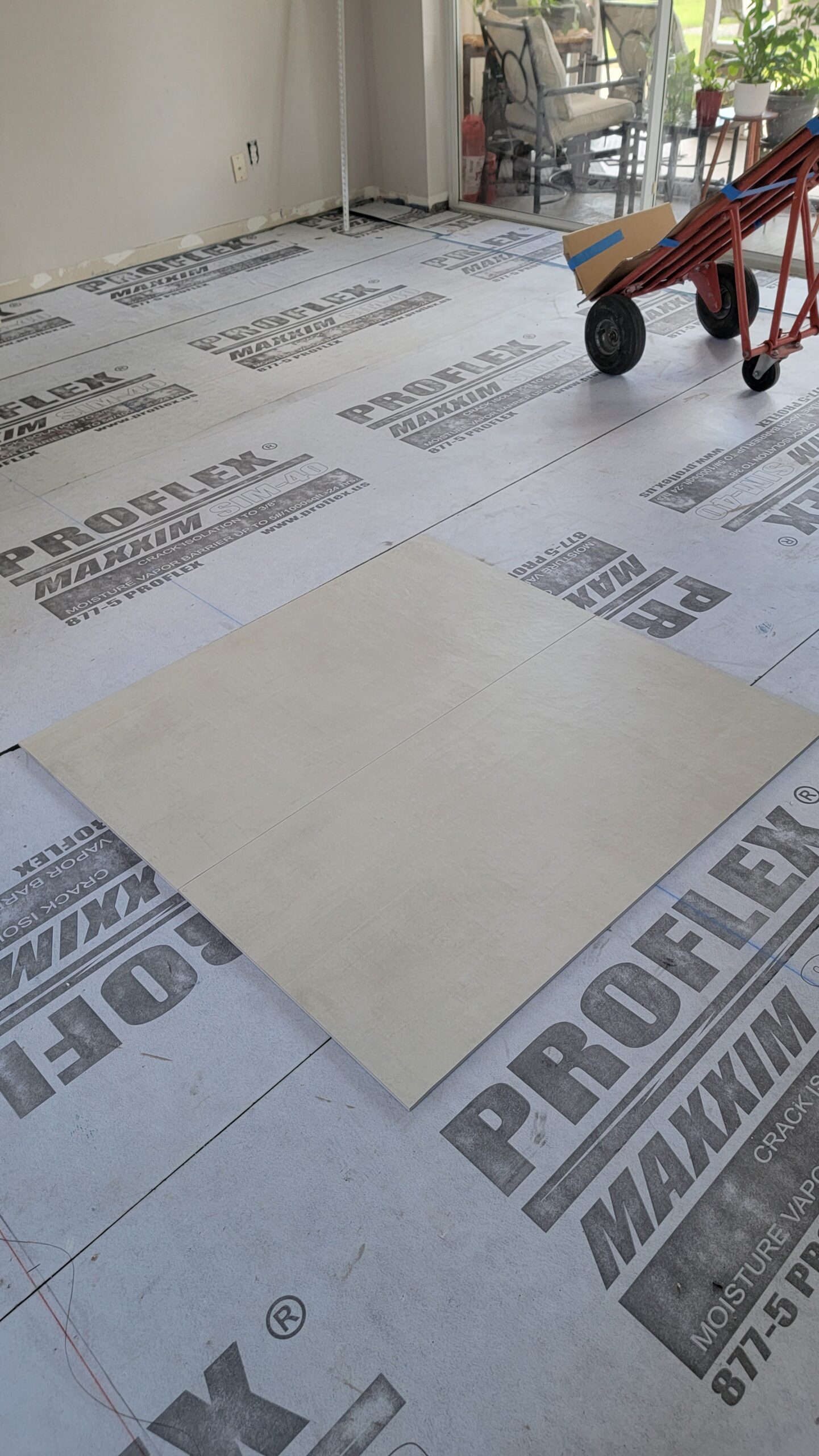 Proper underlayment before tile installation